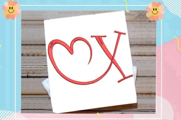 Beautiful Monogram X Letter Heart Review