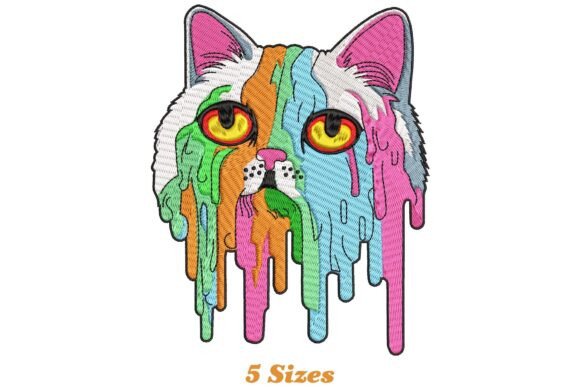 Colorful Melting Cat Embroidery Review
