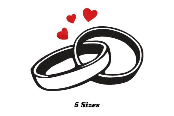 Couple Wedding Rings Embroidery Review