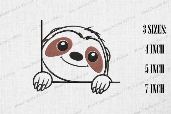 Cute Sloth Peeking from Wall Embroidery Review