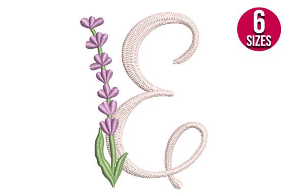 Lavender Font Letter E Review for Embroidery Sellers