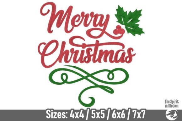 Merry Christmas and Holly Leaves Embroidery Review