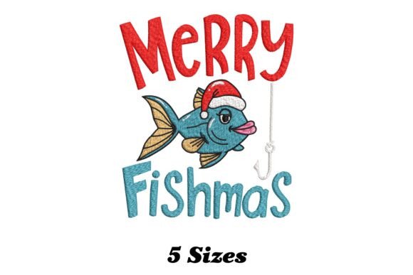 Merry Fishmas Fishing Christmas Embroidery Review