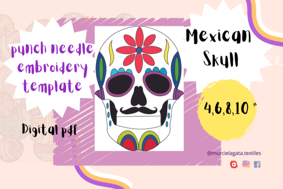 Mexican Skull Punch Needle Template Review