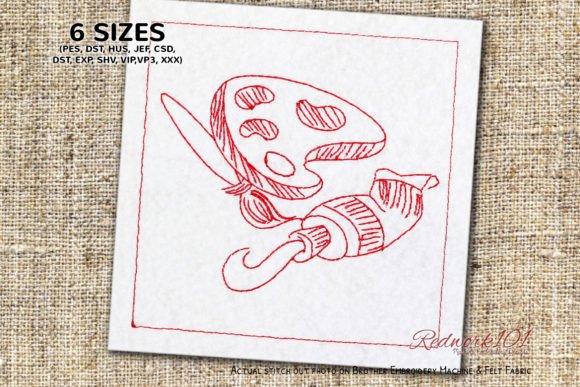 Paint Brush and Tube Embroidery Design Review