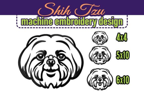 Shih Tzu Face Portrait Embroidery Review
